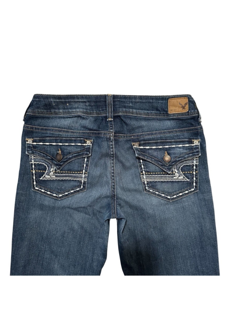 American Eagle Jeans Womens 6 30 X 32 Kick Boot Super Stretch Low -Rise Distress - Picture 5 of 16